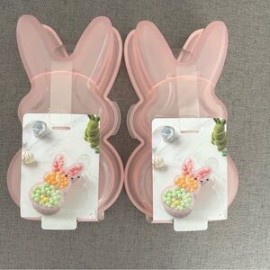 2 -Bunny Rabbit snack containers NWT